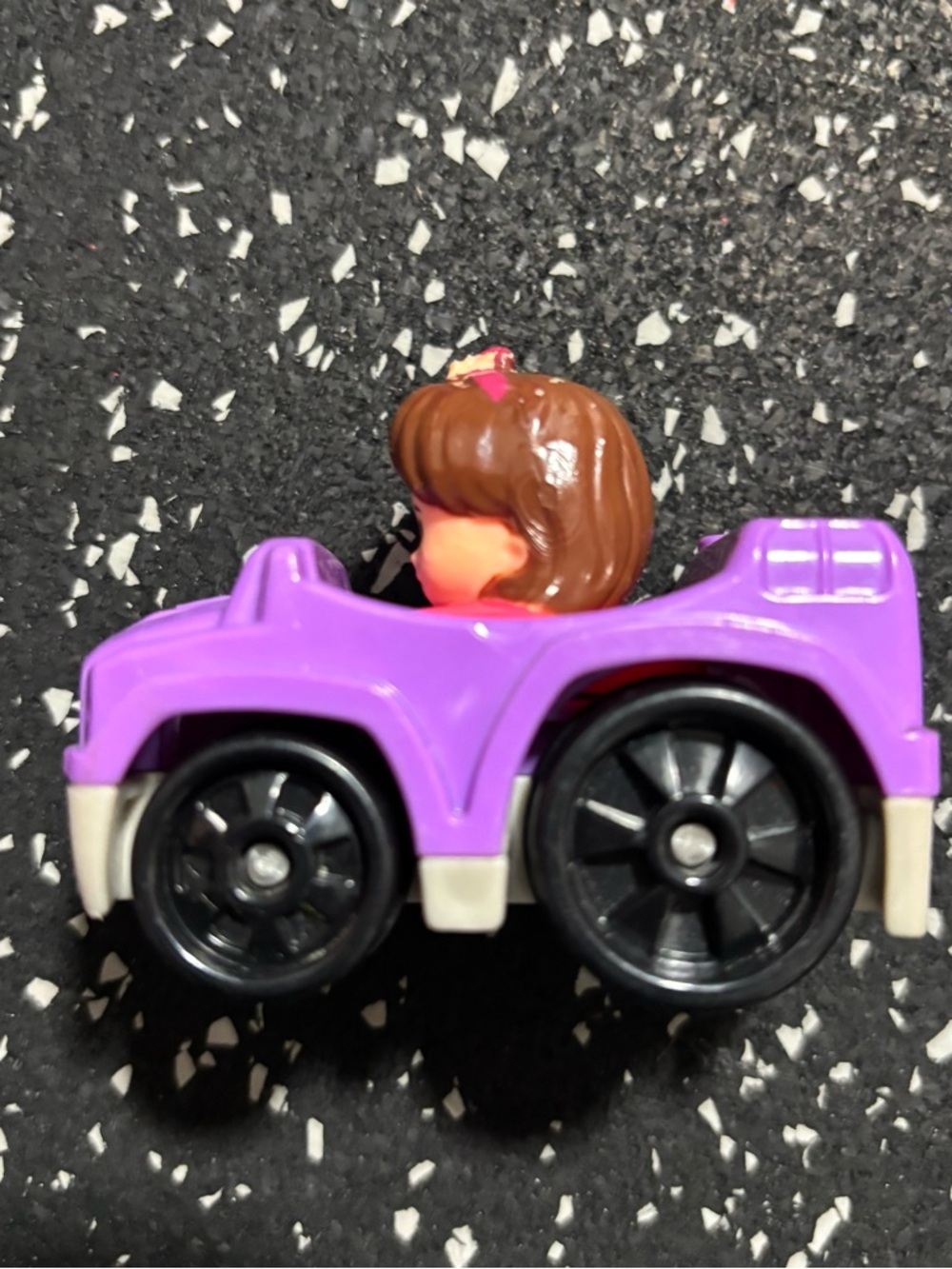 Fisher Price Little People Wheelies Purple Car Driver MIA Toy - Picture 4 of 7
